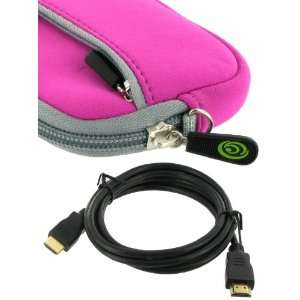  Sleeve (Magenta) Case and Mini HDMI to HDMI Cable 1 Meter (3 Feet 