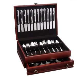   Flatware Juilliard 68 Piece Service for 12 w/Mahogany Chest Kitchen