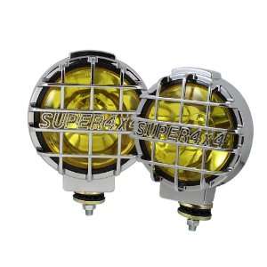   4x4 160mm Black Housing Fog Lights With Switch   Yellow Automotive