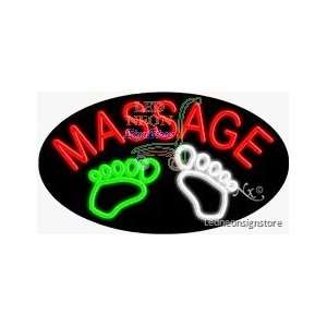 Foot Massage Neon Sign 17 Tall x 30 Wide x 3 Deep