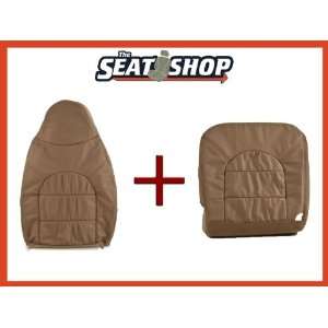 97 98 99 Ford F250/350 Prairie Tan Leather Seat Cover Bottom & Top LH