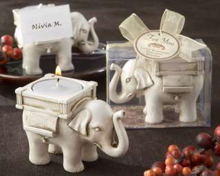 Lucky Elephant Tealight Holder Wedding Candle Favor  