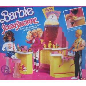 com Barbie SODA SHOPPE 75+ Piece Playset SODA SHOP w Working FOUNTAIN 