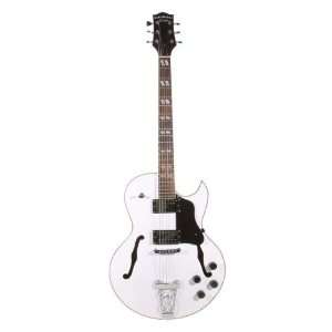   Jazz Electric Hillbilly White Guitar w/free case Musical