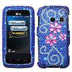   LG LN510 Rumor Touch Juicy Flower Crystal Full Bling Stone Cover Case