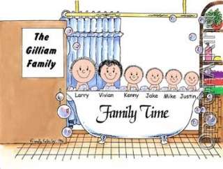 Personalized Cartoon Mug   Family Children Tub Time  