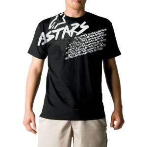  Alpinestars Clear T Shirt, Black, Size Lg 10397201410L 