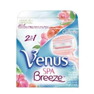 Gillette Venus Spa Breeze Womens Razor Refill Cartridges, 4 Count 