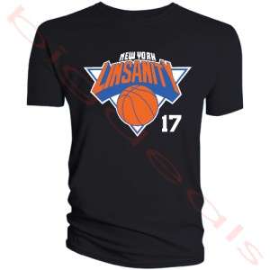 Linsanity Jeremy Lin New York Knicks T Shirt Men 17 Jersey Basketball 