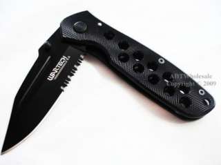 Wartech All Black Tactical Pocket Knife  
