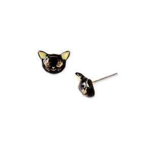 Betsey Johnson Cat Kitten Stud Earrings