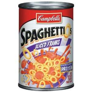   Pasta Spaghettios in Tomato Sauce with Sliced Franks   24 Pack