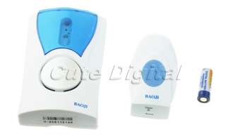 White Cordless Remote Wireless Control Chime Door Bell  