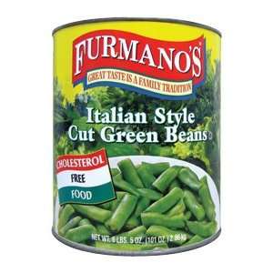 Furmanos Italian Style Cut Green Beans   #10 Can  Grocery 