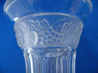 Nachtmann German Lead Crystal Vase Trumpet Shape Frosted Band  