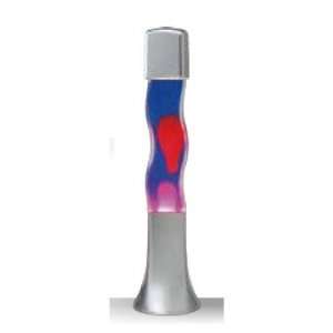  Groovy S Shape Motion Lamp with Red Wax in Blue Liquid 