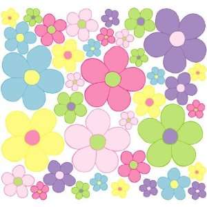  Pastel Daisy Flower Wall Stickers, Decals, Graphics Baby
