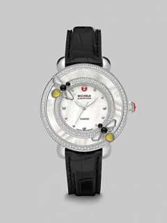 Michele Watches   Cloette Diamond Accented Mother Of Pearl Bee Watch