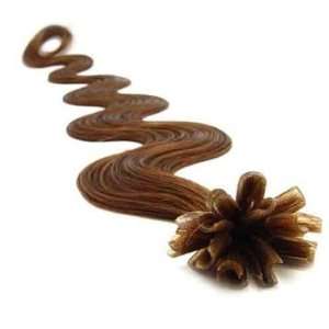  Indian Remy Wavy U Fusion Human Hair Extensions 08 Light Brown 22 inch