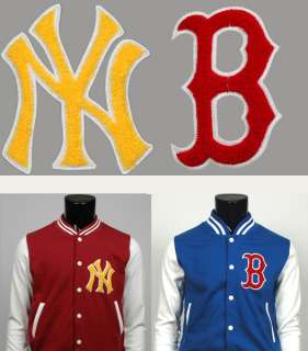   plain baseball letterman varsity team baseball jacket XS~L  