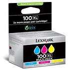 GENUINE Lexmark 100XL Color Ink Cartridge (14N0684) Pack C M,Y , New 