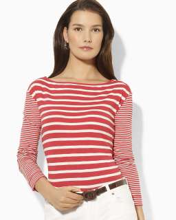 Lauren by Ralph Lauren Yadira Mixed Stripe Tee   Tees & Sweatshirts 