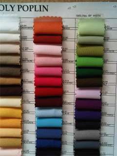 100 Yards 59/60 Polyester Poly Poplin Fabric 60 Colors  