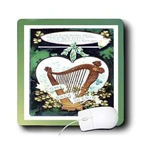   Graphic   Irish Vintage Card With Harp   Mouse Pads Electronics