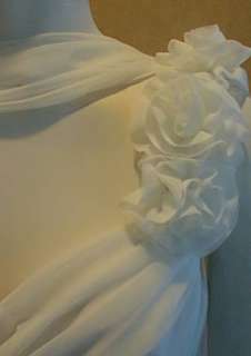 New Long Ivory Bridal Maternity Wedding Dress SMALL Party Dresses 