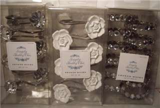SIMPLY SHABBY CHIC SHOWER CURTAIN RINGS HOOKS *YOU CHOOSE  