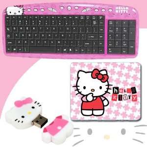   Hello Kitty 2 GB USB Flash Drive (Pink/White) #46009 + Hello Kitty 3D