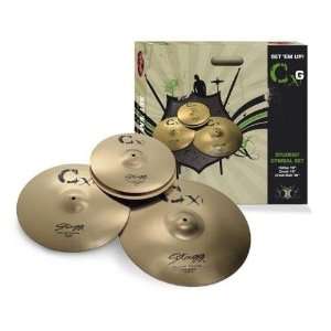  Stagg CXG SET Brass Starter Cymbal Set with 13 Inch Hi 