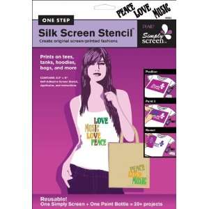   Screen Stencils 1/Pkg Hippie Words [Office Product] 