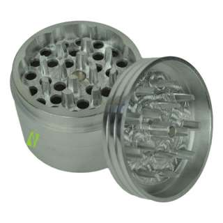 New 4 Part 2.25  CNC Aluminum Herb Grinder With Pouch  