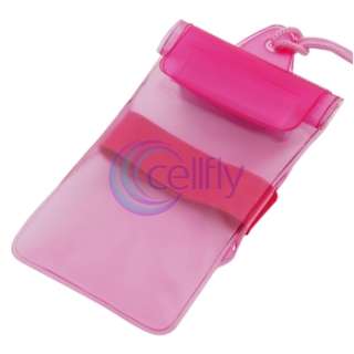 Pink Sports Waterproof Bag Armband Case+Mic Handsfree For iPod Classic 
