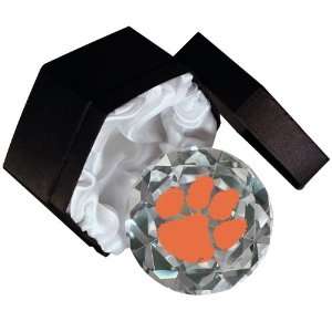  Clemson Tigers Paw High Brilliance Diamond Cut Glass 