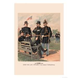  Staff and Line Officers in Full Dress and Chaplain Giclee 