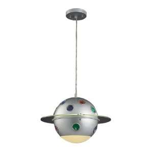 LIGHT CONSTELLATION PENDANT IN SATIN NICKEL. PROJECTS SOFT STAR AND 