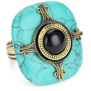Beyond Rings Enchanted Big Turquoise Adjustable Ring   designer 