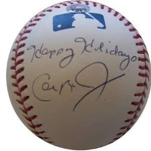  Signed Cal Ripken Baseball   with Happy Holidays 