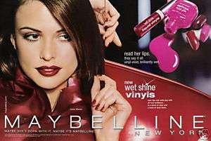 JOSIE MARAN (Maybelline)    2004 Magazine Print Ad K  