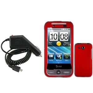  HTC Freestyle F8181 Combo Rubber Red Protective Case Faceplate Cover 