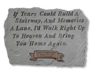 If Tears Could Build   Engravable Memorial Stone   