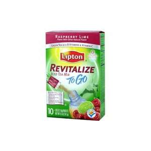 Lipton Beverage Iced Tea Mix Revitalize To Go Raspberry Lime 10 Ct 
