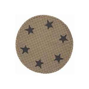  Vintage Star Black Round Placemat
