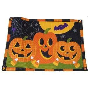 Halloween Quilted Jack O Lantern, Spider, Bat, Candy Corn and Star 