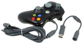 New Black Wired Game Controller For Microsoft Xbox 360  