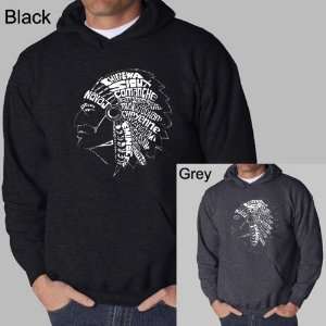  Mens Black Indian Hooded Sweatshirt Small   Created using 