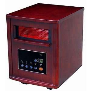  LifeSmart 1500 Sq Ft Infrared Quartz Heater Cherry w 