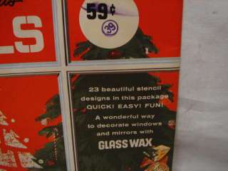 pack of Gold Seal Glass Wax window stencils. These are sealed and 